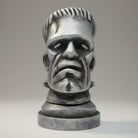Jones Peak Frankenstein aluminum bottle opener with antiqued finish, shaped like a vintage monster head.