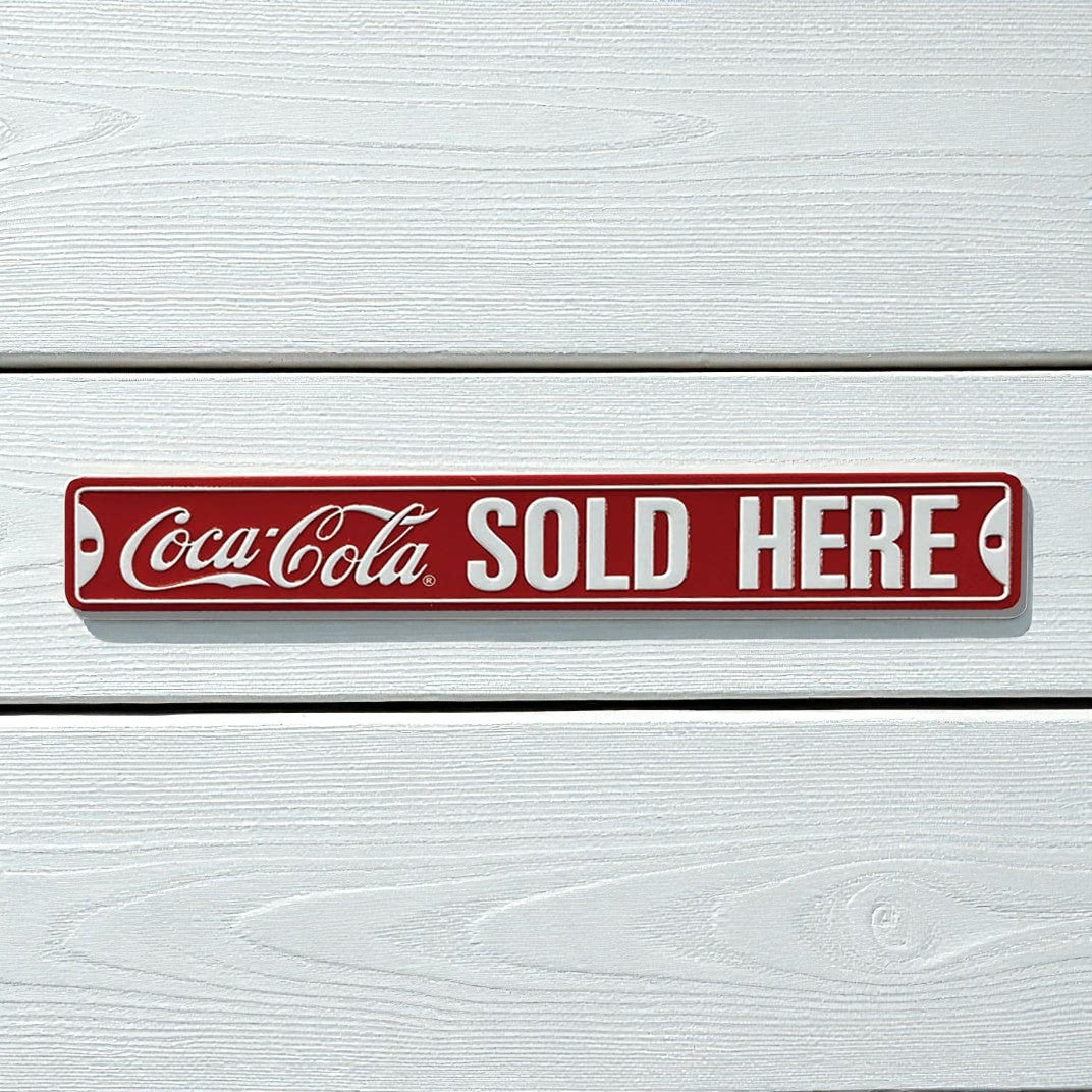 Coca - Cola Sold Here Street Sign (6.25" x 1") - Jones Peak