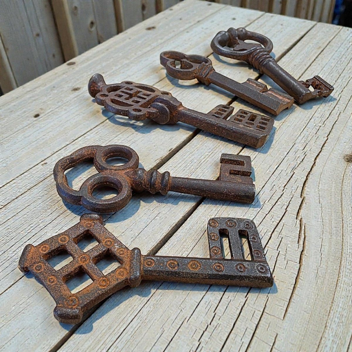 Medieval Cast Iron Set Of 5 Keys - Jones Peak