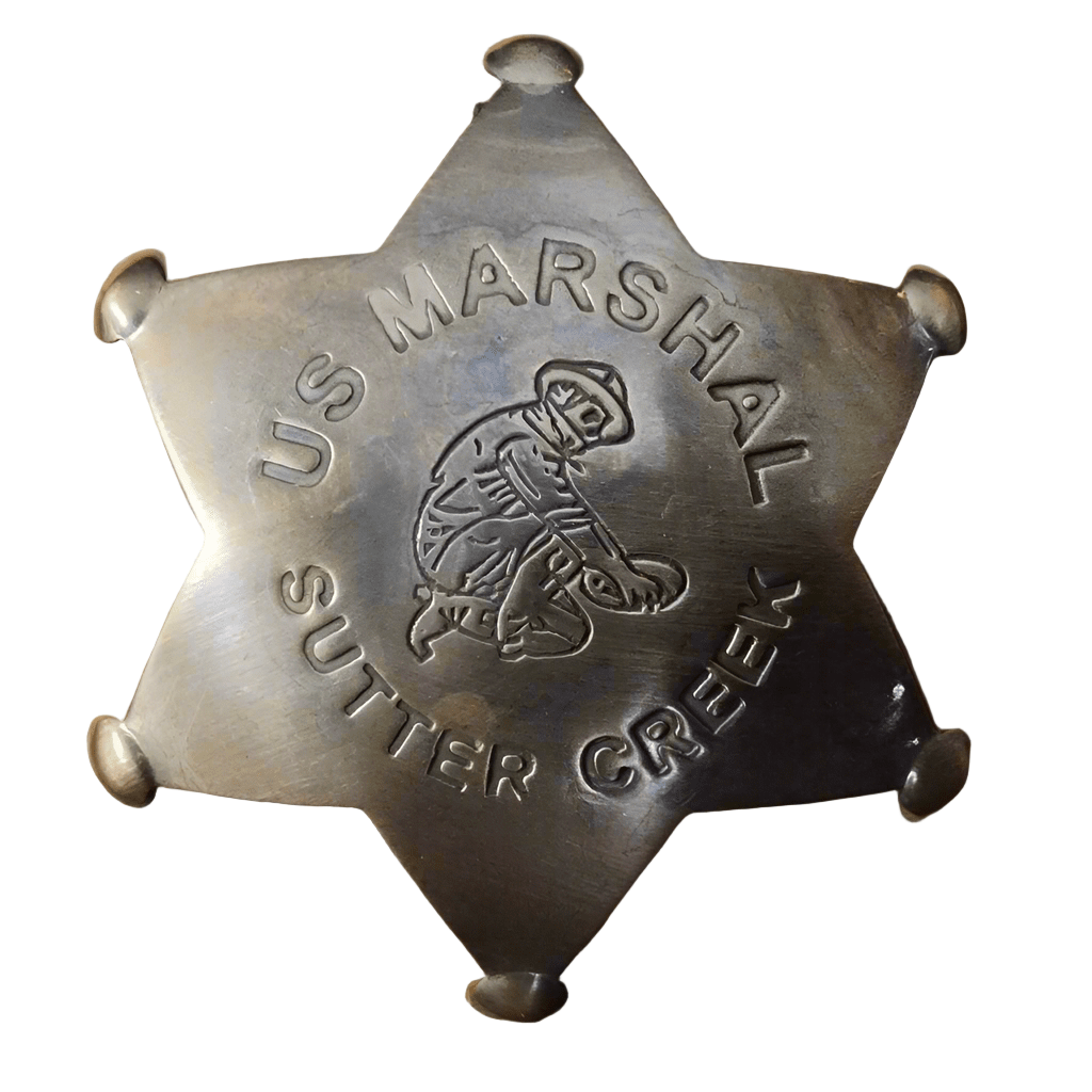 Sutter Creek Marshal Solid Brass Badge - Jones Peak