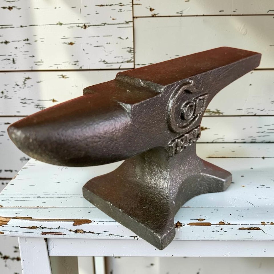 Colt 1855 Cast Iron Anvil Paperweight With Raised Letter & Antique Finish (5.75" x 2.5") - Jones Peak