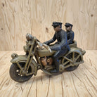 Police Cast Iron Motorcycle With Side Car - Jones Peak