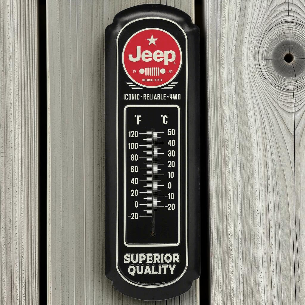 Jeep Glow - in - the - Dark Wall Thermometer (8.5" x 27") - Jones Peak