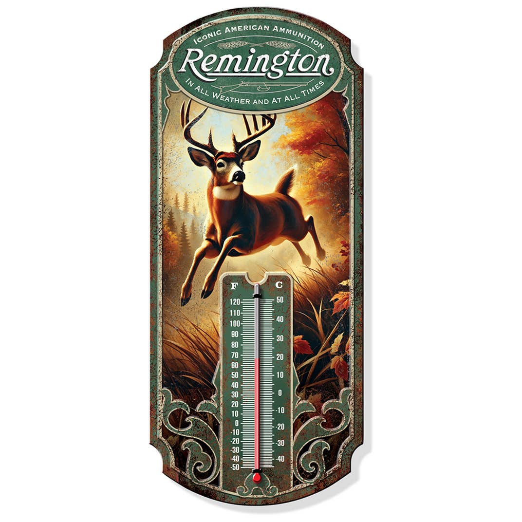 Remington Iconic American Ammunition Thermometer (17.5" x 7.5") - Jones Peak
