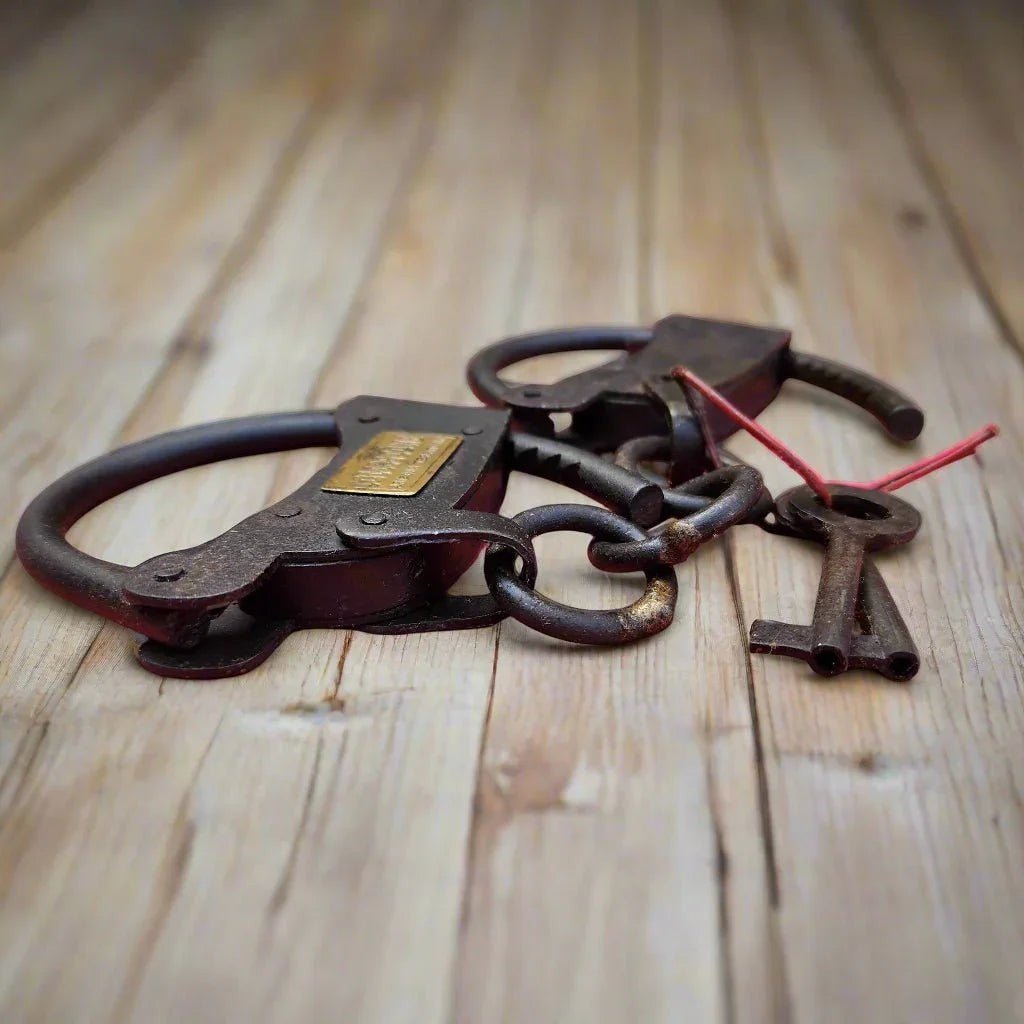 Tombstone Arizona Territory Cast Iron Adjustable Handcuffs - Jones Peak
