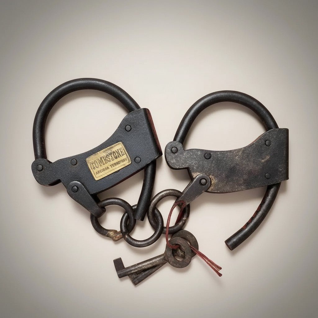Tombstone Arizona Territory Cast Iron Adjustable Handcuffs - Jones Peak
