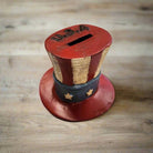 USA Hat Cast Iron Coin Bank - Jones Peak