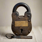 Folsom 1880 California State Prison Cast Iron Lock Keys Brass Tag With Antique Finish (4" x 2.5") - Jones Peak