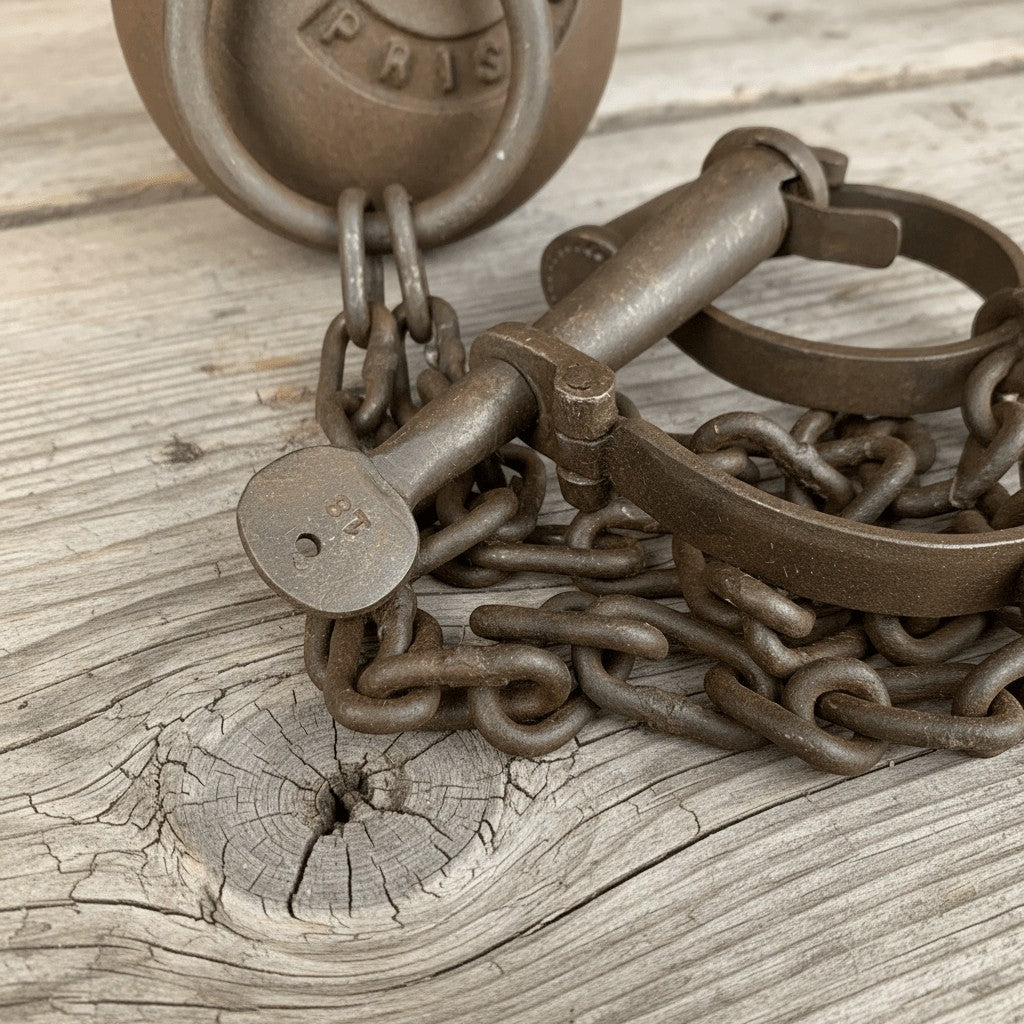 Alcatraz Prison Cast Iron Ball & Chain Leg Irons - Jones Peak