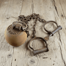 Leavenworth Prison Cast Iron Ball & Chain Leg Irons - Jones Peak