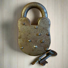 New York Insane Asylum Cast Iron Lock & Keys With Antique Finish (3" x 5") - Jones Peak