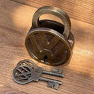 Volkswagen Solid Brass Lock and Keys With Antique Finish (3.25" x 2.25") - Jones Peak