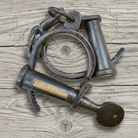 Yuma Territory Arizona Prison Cast Iron Adjustable Handcuffs (12.5" Long) - Jones Peak